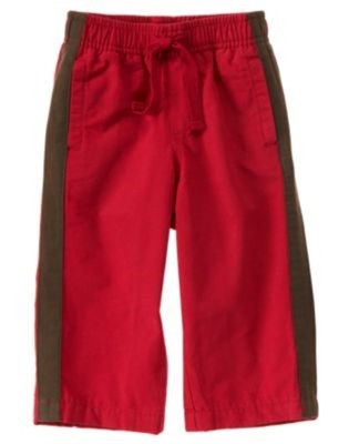 GYMBOREE HOLIDAY RED GYMSTER FLEECE LINED ATHLETIC PANTS 18-24 2 2T 3 4 4T 5 NWT