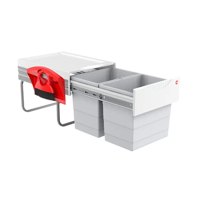 Hailo Abfallsammler Raumspar Tandem Comfort 364122 Küche Mülleimer Abfall Auszug - Bild 1 von 4