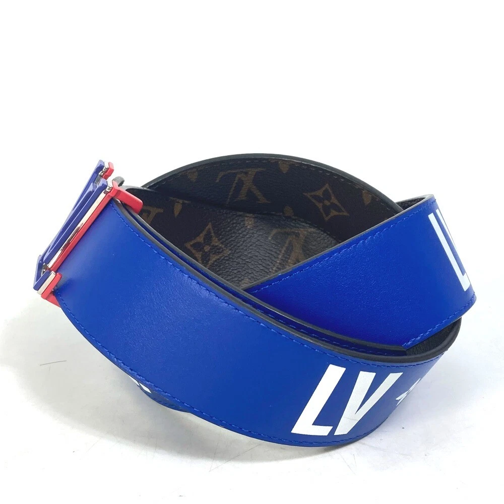 Bleu & brown LV belt