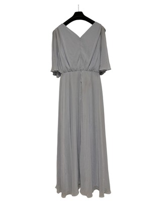 AFTER SIX ~ 1565 V-Neck Split Sleeve Blouson Maxi Dress Size 10