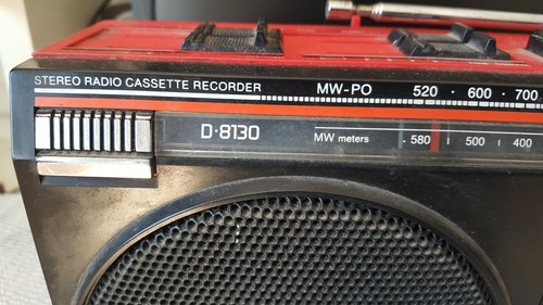 Philips D-8130 Ghettoblaster freetimer Radio/Cassettenspieler Rot/Schwarz - Bild 8 von 9