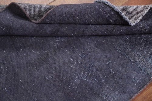 Vintage Purple Over-Dyed Handmade Wool 11 ft Runner Rug Hallway Carpet 3x11 - Picture 21 of 24