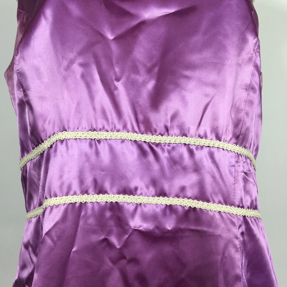 Vestido Vaina Hecho a Medida Años 60 Vintage Lila Púrpura Satén Cóctel Noche Formal Foto 3 de 4