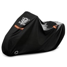 Motorcycle Cover Waterproof Outdoor All Season Protection 116" Black