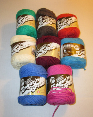 1 Skein Lily Sugar 'n Cream Yarn 2.5oz Cotton #4 -Choose Your Color