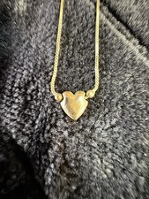 1998 Vintage 9ct Yellow Gold Hallmark Puff Heart Ankle Bracelet