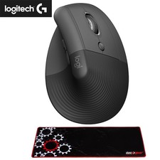 Logitech Core Ergo Series LIFT Vertical Ergonomic Wireless Mouse  Mouse Pad