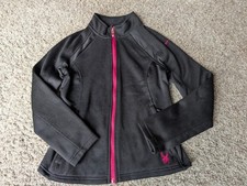 Spyder Jacket Girls Large 10-12 Black Lightweight Full Zip