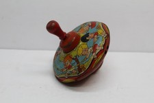 Vintage Ohio Art Lithographed Tin Spinning Top Toy