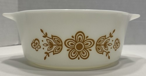 Vintage Pyrex Butterfly Gold Casserole Dish Set With One Lid 471 472 473 READ - Picture 15 of 24