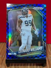 2025 Prizm Football Leonard Williams Black and Blue Checkerboard #183