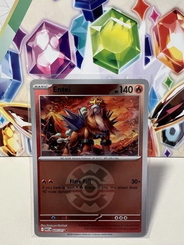 Entei 025/217 Poke Ball Reverse Holo Rare - Pokemon TCG Ascended Heroes - NM
