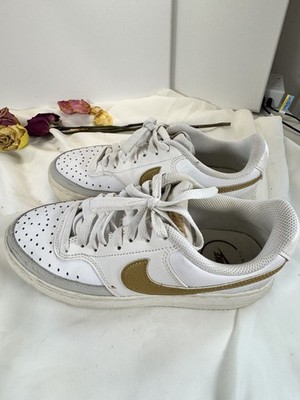 Nike Court Vision Alta Sail Metallic Gold DZ5394-100 Sz 8 White Platform Sneaker