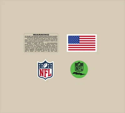NFL Decal Bundle (Mid-Size) for the Riddell Speedflex MIDI Helmet