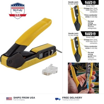 Klein Tools 80017 Data Cable Crimper and Modular Data Plug CAT6 50-Pack Tool ...