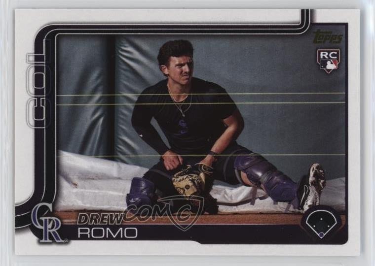 2025 Topps Series 1 Golden Mirror Image Variation Drew Romo #296 Rookie RC 0md