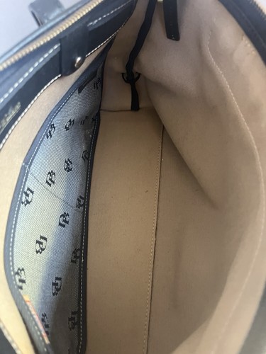 Vintage Dooney & Bourke Signature Satchel Tasche Handtasche Schwarz & Grau - Bild 23 von 24