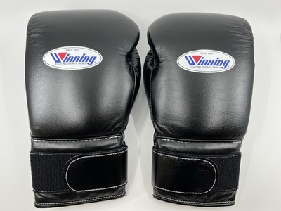 Winning ボクシンググローブ MS-600 16oz ブラック Winning MS-600 16oz Boxing Gloves Black Hook & Loop Sparring Japan