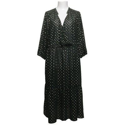 Zizzi, Kleid, Größe: M, Grün/Gold, Polyester, Gepunktet, Damen #k0G