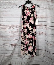 NWT Women's Nine West Floral Print Sleeveless Dress Size 4