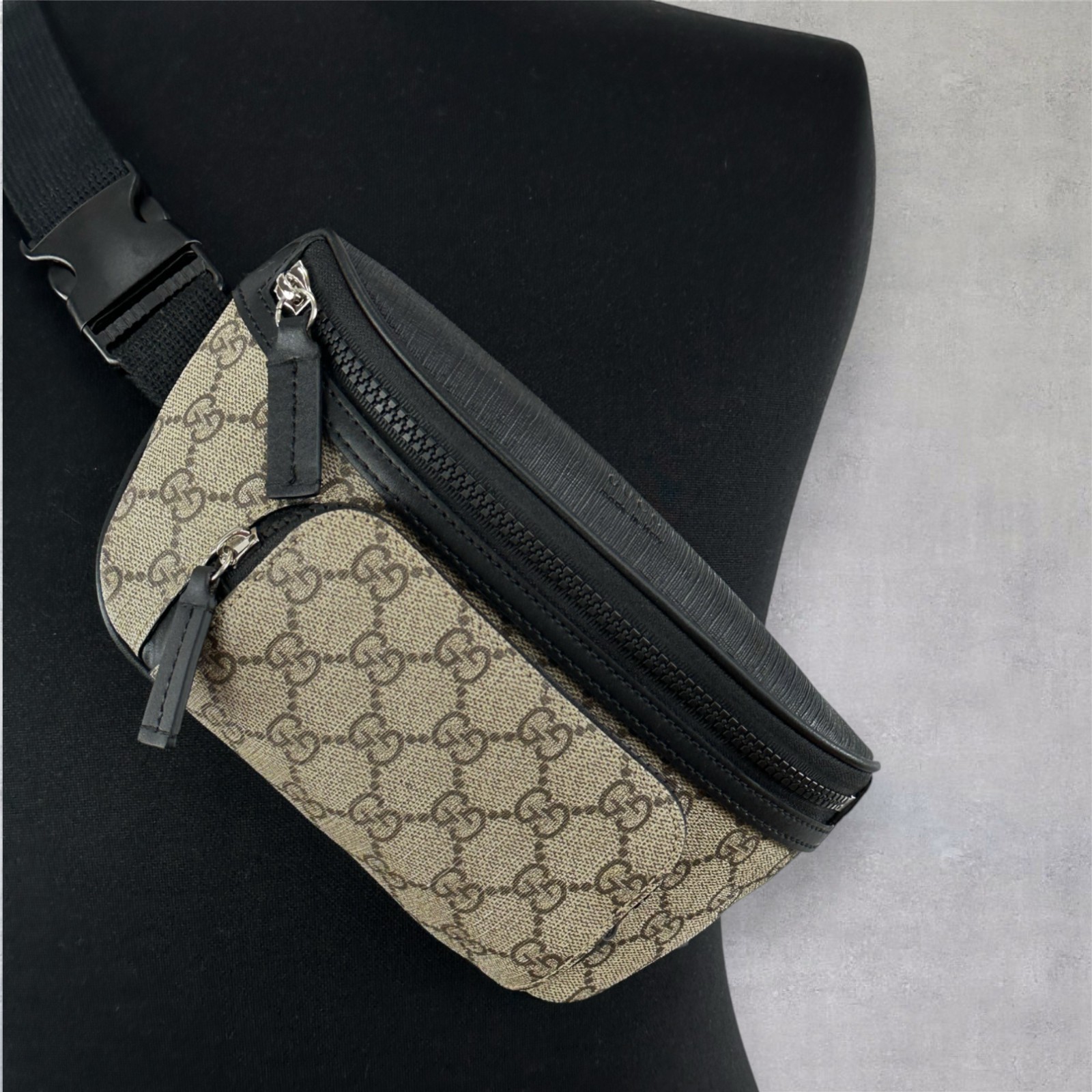 Bolso Bandolera de Hombro Gucci GG Monograma Edén Lona Beige 450946