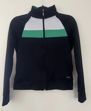 C9 by Champion Women's Training Full Zip Track Jacket Activewear Black Green XS