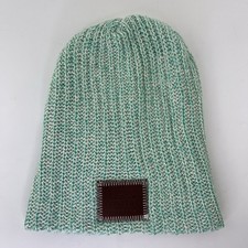 Love Your Melon Speckled Green  White Beanie Knit Hat Slouch Women's Oversized