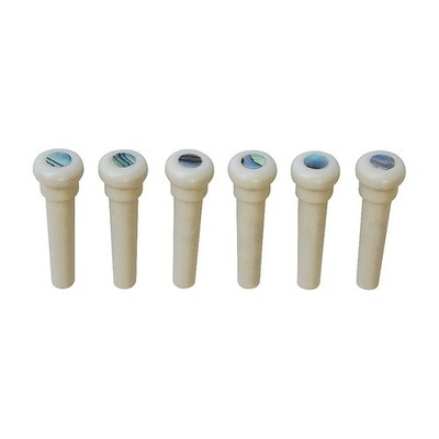 Graph Tech Tusq Ivory Acoustic Guitar Bridge Pins White Paua Dot 4mm