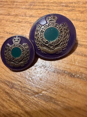 Vintage British Garter Crest Buttons Crown Honi Soit Blazer Uniform 2pc