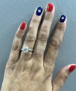 925 Sterling Silver Round Moissanite Solitaire Ring Size 7