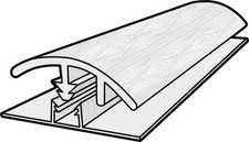COREtec CR501-RD7CT 94" x 2" Vinyl Floating or Glue Down Reducer - Golden Veil