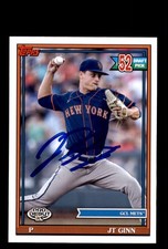 Signed Baseball Card Auto JT Ginn 2021 Topps Pro Debut #PD-190 GCL Mets
