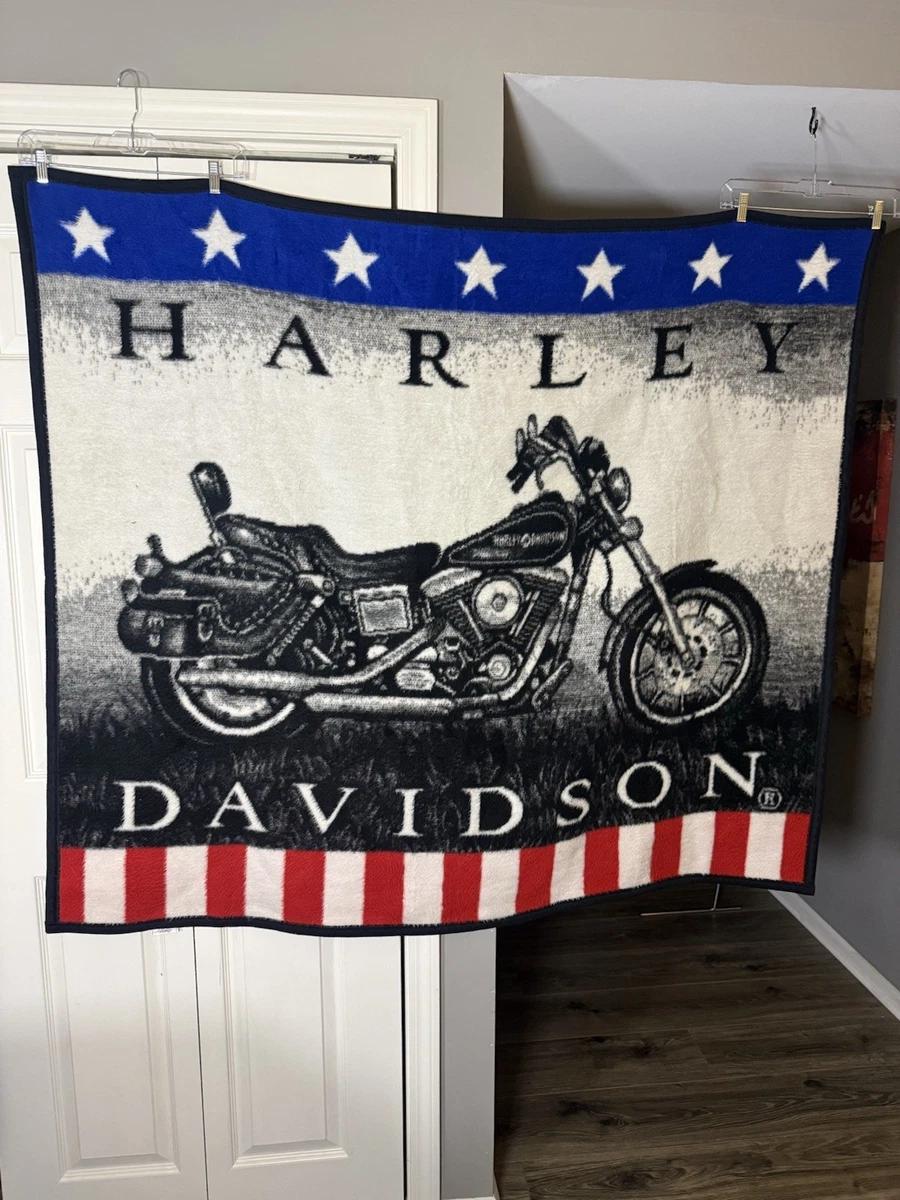 harley davidson throw blanket products for sale | eBay