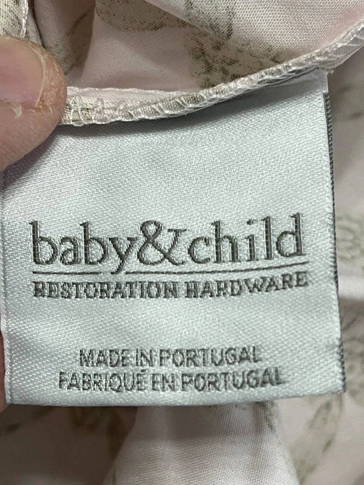 Restauración Hardwear Bebé y Niño Rosa Claro Beige Rosas Sábana Ajustable Cuna Cotto Foto 2 de 4