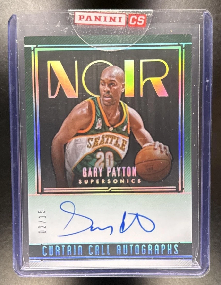 Panini Gary Payton Basketball Autographed Sports Trading Cards for