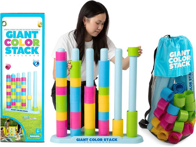 Giant Color Stack Challenge by Relatable   Strategy Stacking Game with 50 Puzzle