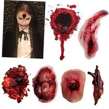 Halloween Temporary Tattoo - Tattoos Realistic Blood Stickers Fake Bloody Wound