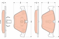 TRW BremsbelÄGe Bremsbelagsatz Vorne FüR BMW 5ER F07 F10 F11 6ER F06 F12 F13 7ER
