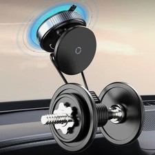 Vacuum Electric Stand Mount Car Phone Holder Magnetic Suction Cup 360  Rotation