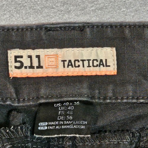 Pantalone Uomo 5.11 Tattico 40x36 Nero Ripstop Cargo Lavoro Escursioni Outdoor Utility - Foto 6 di 15
