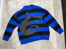 Boohoo Man Jumper Knit - Blue / Black 