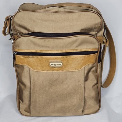 Vintage 1980s Samsonite Special Edition Carry-on Shoulder Crossbody 16'' Bag Tan 