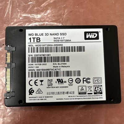 WESTERN DIGITAL WD BLUE 1 TB 2.5'' SATA Laptop SSD, WDS100T2B0A, 98%