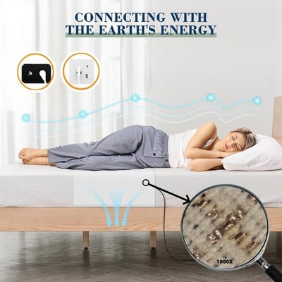 Grounding Flat Sheets Organic Cotton contain 10% Silver Fiber for Improved Sleep
