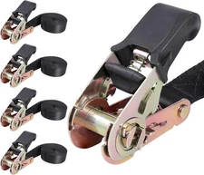 Endless Ratchet Strap, Black Straps Heavy Duty 1in x 8ft-4pcs, 