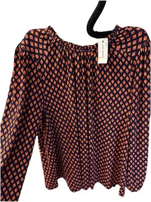 NWT Lane Bryant 14-18 Adorable Stretchy Pink & Coral Navy Tiny Floral Womens Top