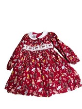 bonnie jean smocked nutcracker red dress