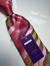 NWT VERSE 9 MULTI COLOR GEOMETRIC STYLE PRINT SILK DESIGNS NECK TIE & HANKY