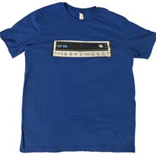 Pioneer Stereo Graphic T-Shirt In Blue Bella+Canvas 100% Cotton Mens Size L EUC