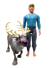 Disney / Mattell FROZEN ~12" Kristoff & Sven Toy Figures 2012 ~Perfect Condition
